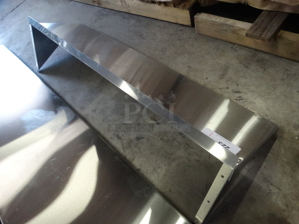 BRAND NEW! Stainless Steel Shelf w/ Wall Mount Brackets. 48x12x12 - Image 2 of 3