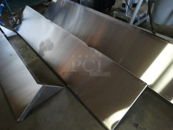BRAND NEW! Stainless Steel Shelf w/ Wall Mount Brackets. 72x15x12 - Image 3 of 3