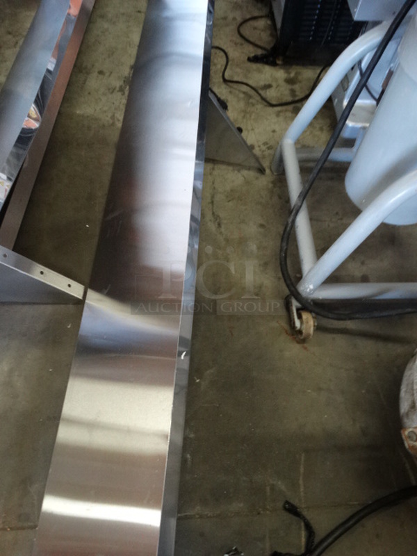 BRAND NEW! Stainless Steel Shelf w/ Wall Mount Brackets. 96x15x15 - Image 3 of 3