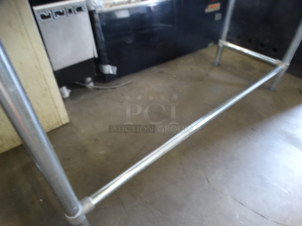 BRAND NEW IN BOX! Serv Ware Model T2460CWP-4-T-OB Stainless Steel Commercial Table w/ Backsplash. Stock Picture - Unit Is Disassembled In Box. 60x24x36 - Image 5 of 6