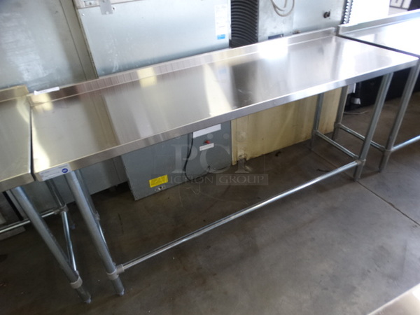 BRAND NEW! Serv Ware Model T2472CWP-4-T-OB Stainless Steel Commercial Table w/ Backsplash. 72x24x36 - Image 2 of 5