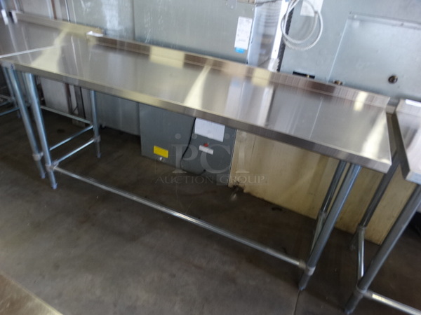 BRAND NEW! Serv Ware Model T2472CWP-4-T-OB Stainless Steel Commercial Table w/ Backsplash. 72x24x36 - Image 3 of 5