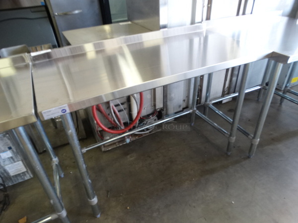 BRAND NEW IN BOX! Serv Ware Model T2448CWP-4-T-OB Stainless Steel Commercial Table w/ Backsplash. Stock Picture - Unit Is Disassembled In Box. 48x24x36 - Image 2 of 5