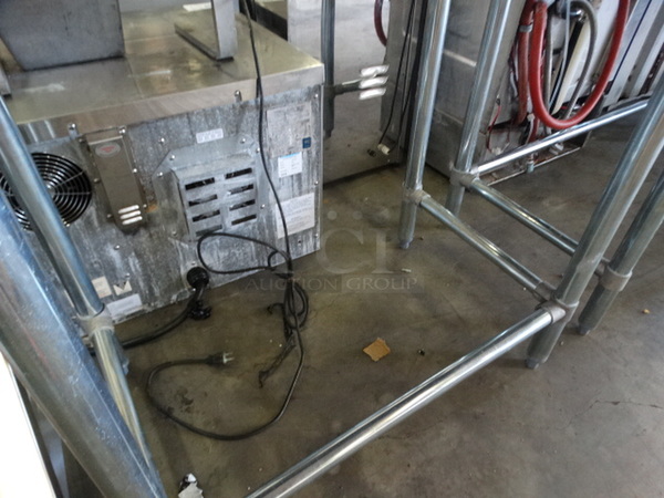 BRAND NEW IN BOX! Serv Ware Model T2436CWP-4-T-OB Stainless Steel Commercial Table w/ Backsplash. Stock Picture - Unit Is Disassembled In Box. 36x24x36 - Image 5 of 6