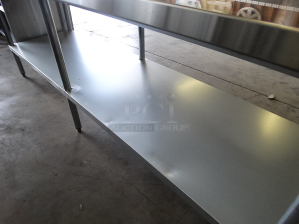 BRAND NEW! Regency Model T2436CWP-4-T-OB Stainless Steel Commercial Table w/ Backsplash. 96x30x38 - Image 4 of 4
