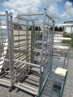 Metal Commercial Transport Pan Rack on Commercial Casters. 29.5x42.5x77