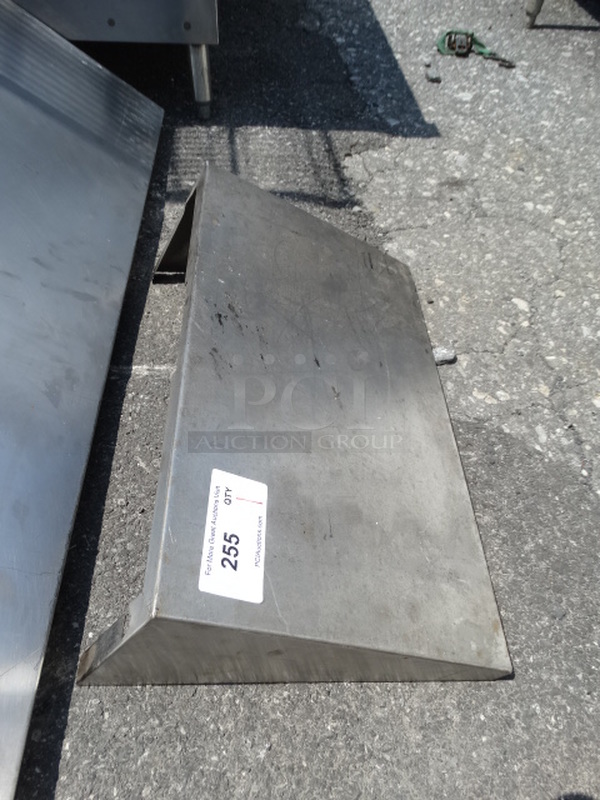 Stainless Steel Shelf w/ Wall Mount Brackets. 23x13.5x8 - Image 2 of 2