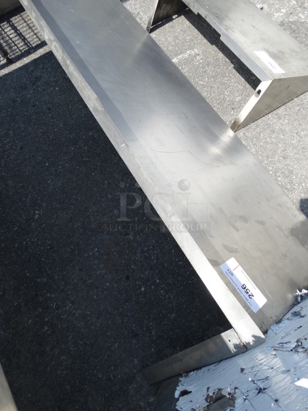 Stainless Steel Shelf w/ Wall Mount Brackets. 60x18x17 - Image 3 of 4