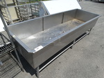 Stainless Steel Commercial Bin on Metal Legs. 99.5x35x32