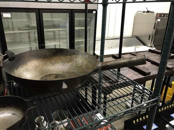 3 Items; 2 Metal Pots and 1 Wok Style Skillet. 9x7.5x2.5, 15x11.5x7, 23x16x9. 3 Times Your Bid! - Image 6 of 6