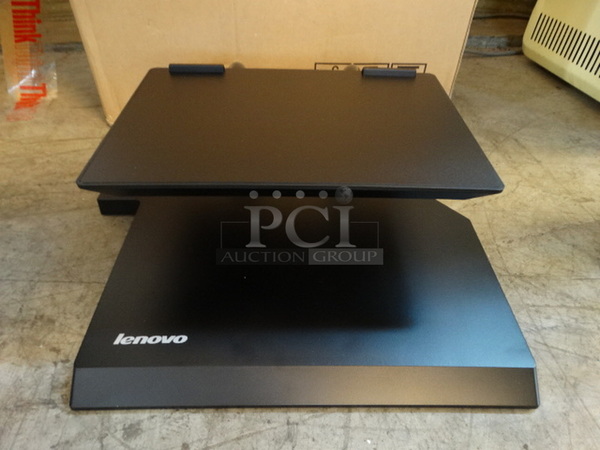 3 BRAND NEW IN BOX! Lenovo Black Countertop Computer Stand. 16x16x6. 3 Times Your Bid!