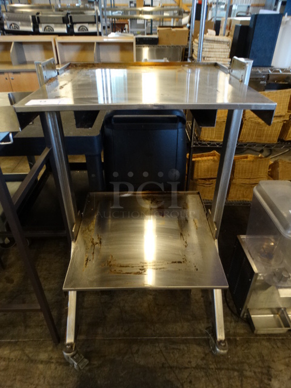 NICE! Stainless Steel Commercial 2 Tier Turbochef Equipment Stand Cart on Commercial Casters. 29x32x48
