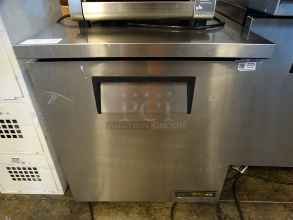 WOW! 2016 True Model TUC-27-LP-HC Stainless Steel Commercial Single Door Undercounter Cooler on Commercial Casters. 115 Volts, 1 Phase. 27.5x30x32. Tested and Powers On But Does Not Get Cold