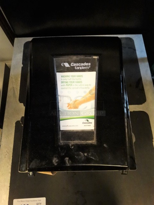 Cascades Black Poly Paper Towel Dispenser. 11x9x15