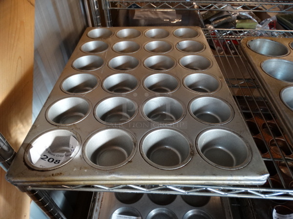 2 Metal 24 Cup Muffin Pans. 14x21x1.5. 2 Times Your Bid!