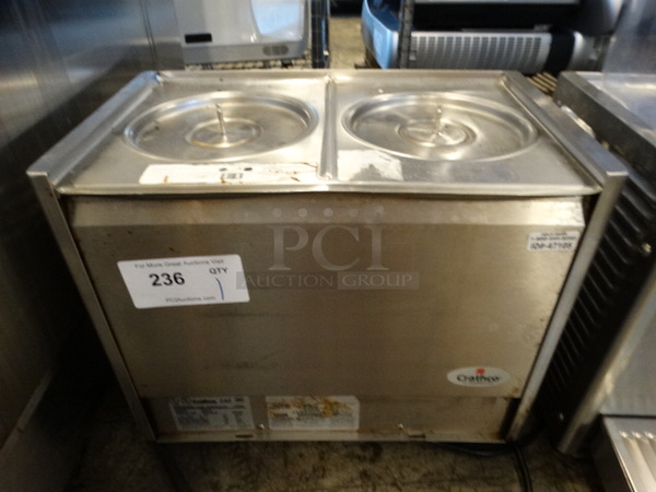 SWEET! 2008 Crathco Model D25-3 Stainless Steel Commercial Countertop Refrigerated Beverage Machine Base. 115 Volts, 1 Phase. 17x11x14. Tested and Working!