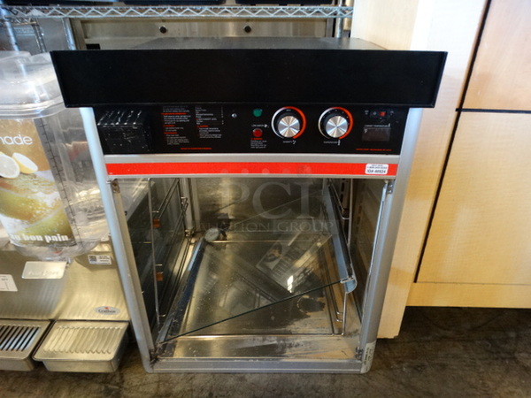 NICE! Metal Commercial Countertop Warming Display Case Merchandiser. 22.5x24x29. Tested and Working!