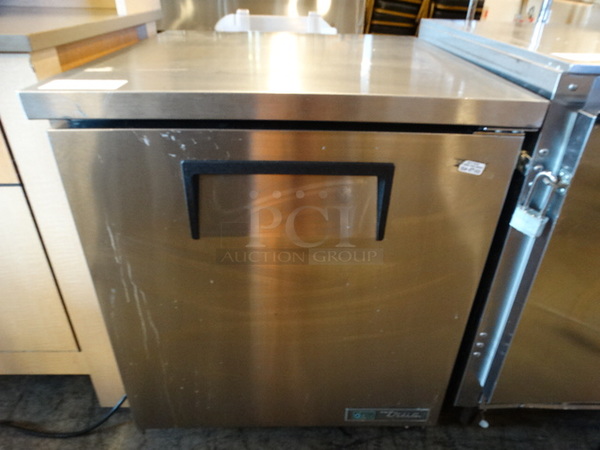 WOW! 2018 True Model TUC-27-LP-HC Stainless Steel Commercial Single Door Undercounter Cooler on Commercial Casters. 115 Volts, 1 Phase. 27.5x30x32. Tested and Does Not Power On