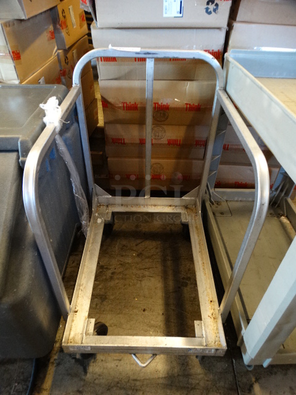 Metal Commercial Baking Pan Cart on Commercial Casters. 21x28x34