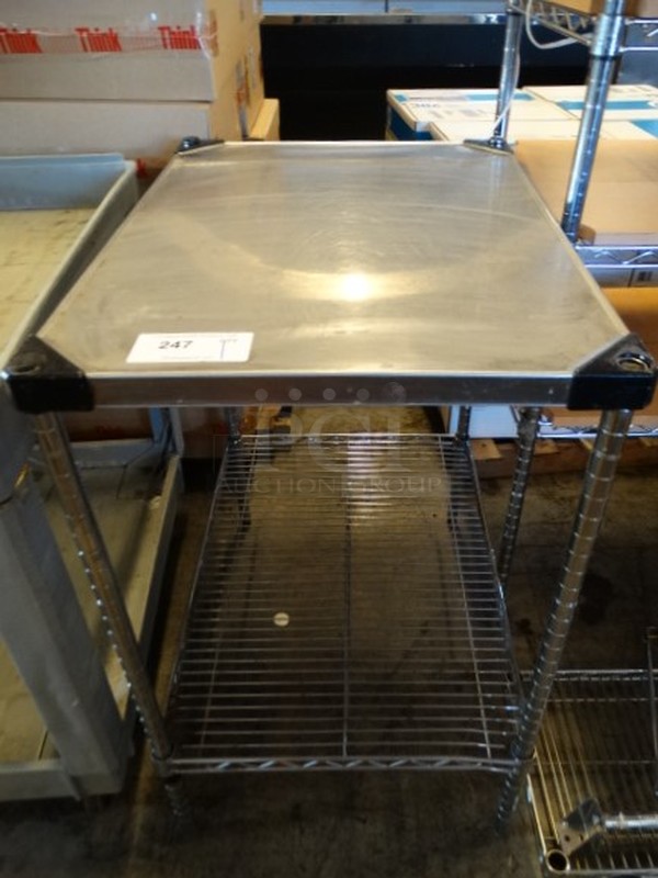 Metal Table w/ Metro Undershelf. 21x30x35