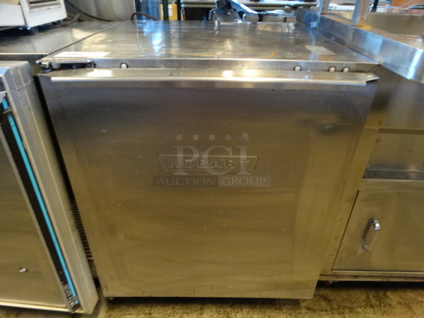 NICE! Hobart Model CUF27 Stainless Steel Commercial Single Door Undercounter Cooler on Commercial Casters. 115 Volts,1 Phase. 27x31x32. Tested and Powers On But Does Not Get Cold 