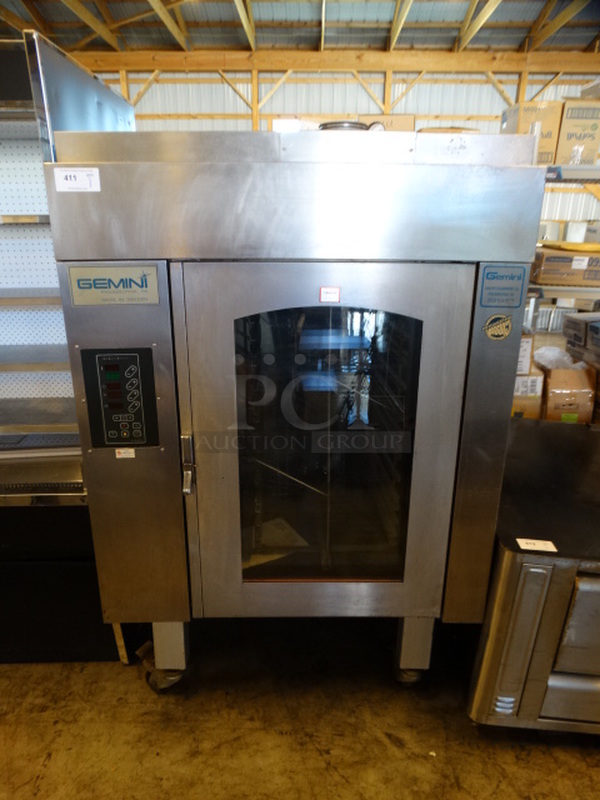 AWESOME! Sveba Dahlen Model S10 Stainless Steel Commercial Floor Style Electric Powered Mini Rack Rotating Oven on Commercial Casters. 230 Volts. 46x43x72