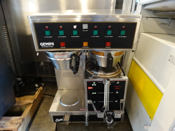 NICE! Curtis Stainless Steel Commercial Countertop Dual Coffee Machine w/ 2 Poly Brew Baskets and Coffee Server. 18x20x29