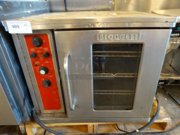 AWESOME! Blodgett Stainless Steel Commercial Electric Powered Half Size Convection Oven w/ View Through Door and Metal Oven Racks. 30x29x25