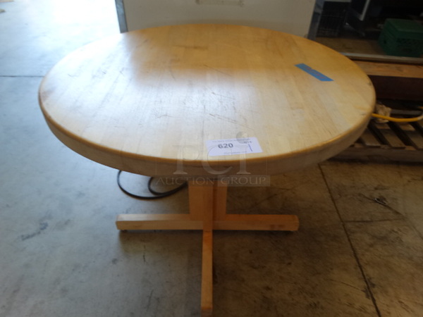 Wood Pattern Round Table. 36x36x30