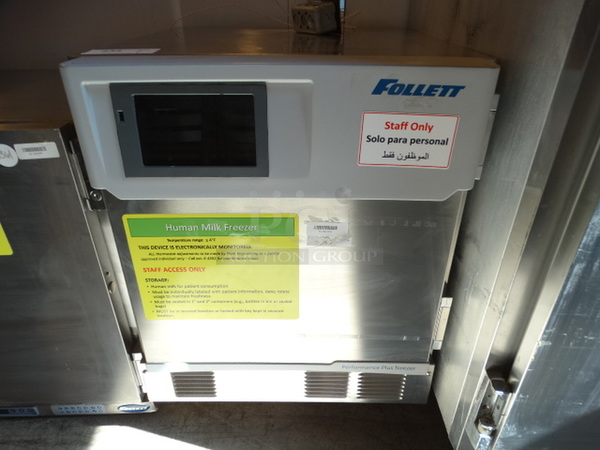 GREAT! Follett Stainless Steel Commercial Countertop Mini Freezer. 24x27x32. Tested and Working!