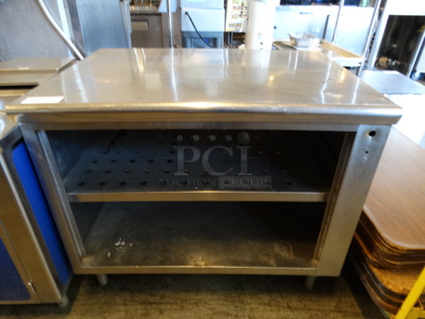 Stainless Steel Commercial Counter w/ 2 Undershelves. 42x31x36