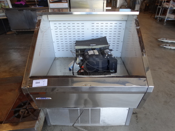 Federal Stainless Steel Commercial Floor Style Grab N Go Merchandiser w/ Remote Compressor. 36x34x45