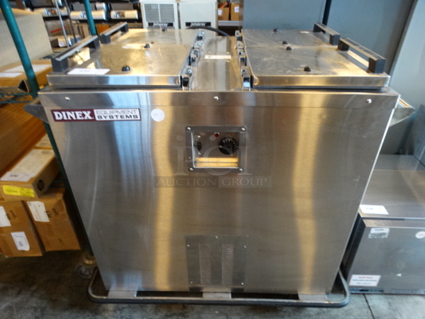 NICE! Dinex Stainless Steel Commercial Portable 4 Well Plate Return on Commercial Casters. 46x35x44. Cannot Test Due To Plug Style 