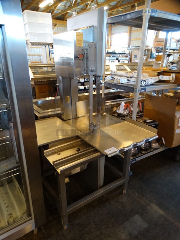 FANTASTIC! Hobart Stainless Steel Commercial Floor Style Electric Powered Meat Saw. 43x38x75