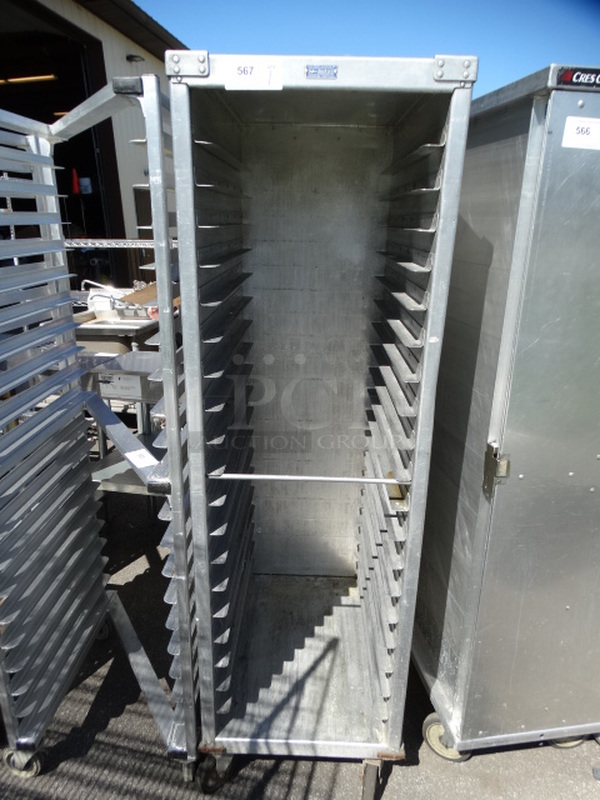 Metal Commercial Pan Transport Rack on Commercial Casters. 21x30x71