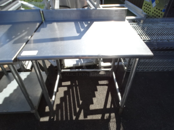 Stainless Steel Table w/ Backsplash. 36x30x40