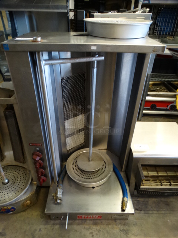 NICE! Attias Stainless Steel Commercial Vertical Broiler Gyro Machine. 27x25x44