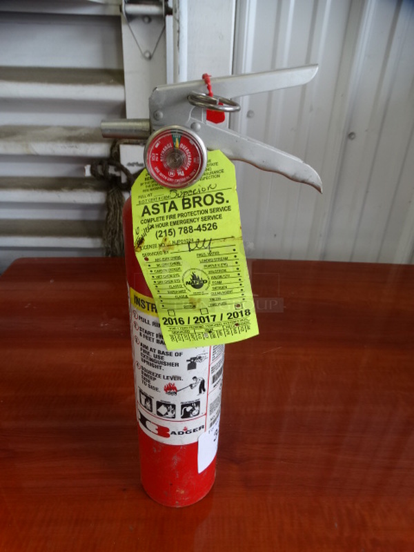 Badger Dry Chemical Fire Extinguisher. 5x4x14