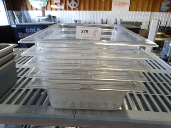 5 Clear Poly 1/2 Size Drop In Bins. 1/2x4. 5 Times Your Bid!