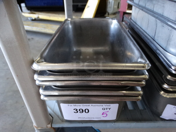 5 Stainless Steel 1/4 Size Drop In Bins. 1/4x4. 5 Times Your Bid!