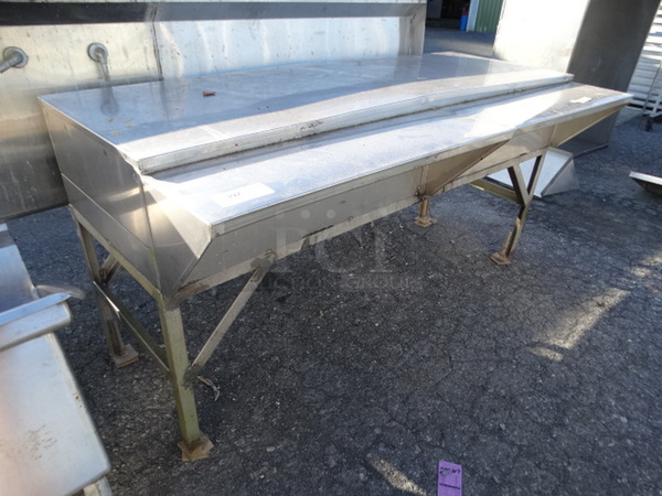 Stainless Steel Commercial 4 Bay Steam Table w/ Cover. 72x34x37