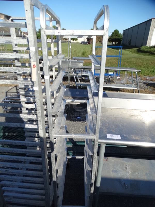 Winholt Metal Commercial Pan Transport Rack on Commercial Casters. 13x26x67