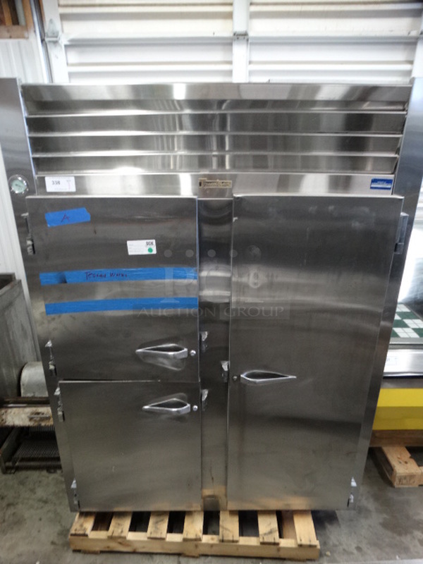 NICE! Traulsen Stainless Steel Commercial Reach In Cooler. 58x34x78. Cannot Test Due To Cut Cord