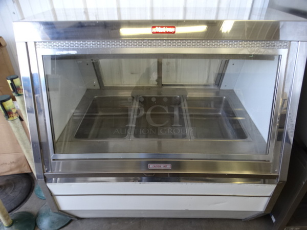 NICE! McCray Model CH835-4 Stainless Steel Commercial Floor Style Merchandiser Display Case. 240 Volts, 1 Phase. 50.5x35.5x52