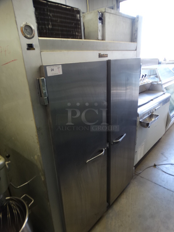 GREAT! Traulsen Model DLT232NUT Stainless Steel Commercial 2 Door Reach In Freezer. 115 Volts, 1 Phase. 52x34x78. Cannot Test Due To Plug Style 