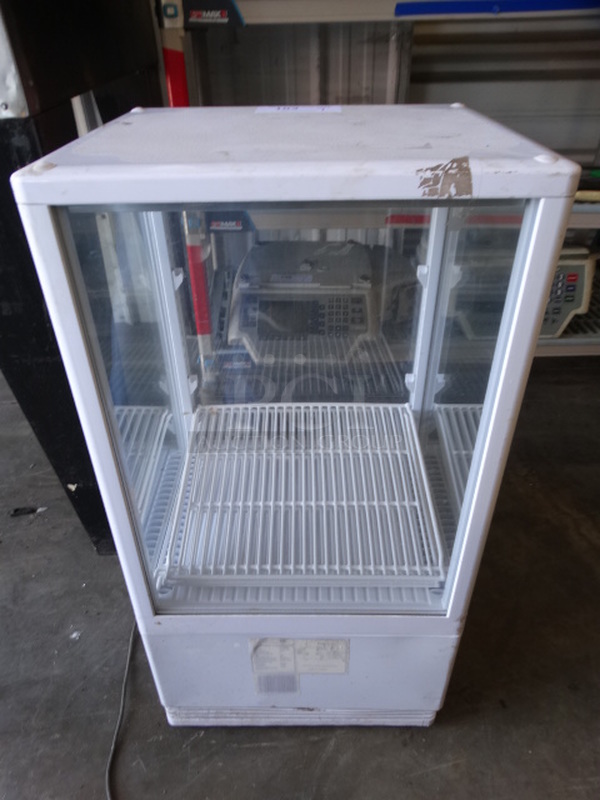 Metal Countertop Merchandiser Display Case. 17x15x32. Tested and Powers On But Does Not Get Cold 