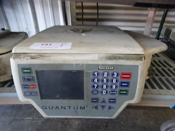 Hobart Model Quantum Commercial Countertop Food Portioning Scale. 19x15x8. Cannot Test Due To Missing Cord 