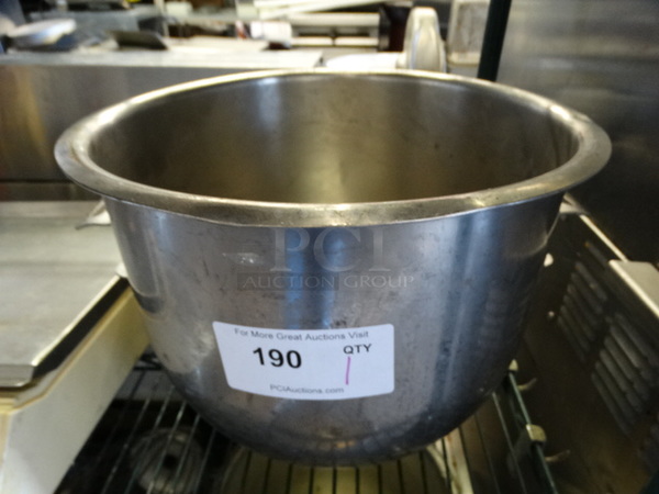 Hobart Stainless Steel 20 Quart Mixing Bowl. 14x14x11.5