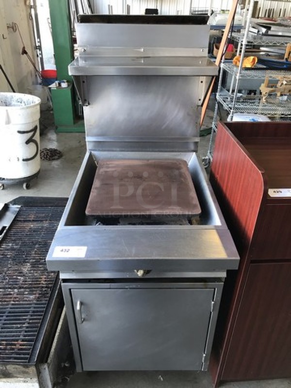 NICE! Jade Range Stainless Steel Commercial Gas Powered Flat Top Griddle w/ Overshelf. 24x38x63