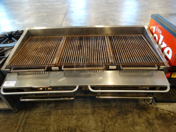 WOW! MagiKitch'n Stainless Steel Commercial Gas Powered Charbroiler Grill. 60x36x28